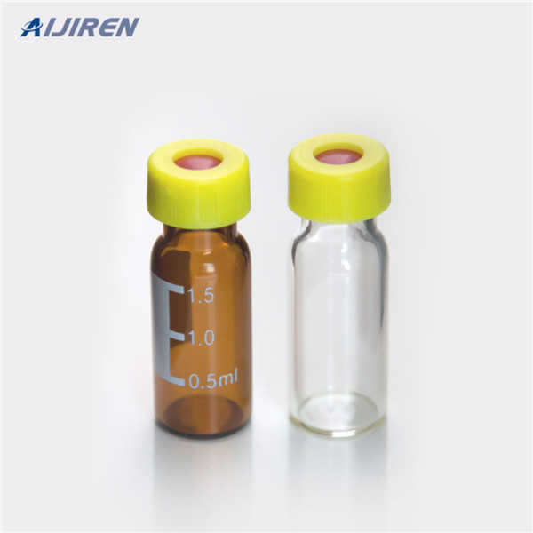 amber labeled chromatography vials silicone slit septa